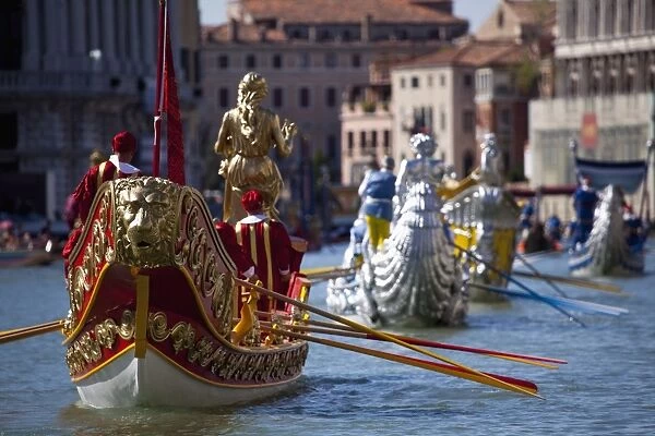 Historical water pageant during the Regata Storica 2009, Venice, Veneto, Italy, Europe