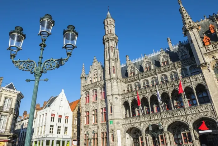 Framed Print : Historium Museum, Market square, Historic center of Bruges, UNESCO World Heritage Site, Belgium, Europe