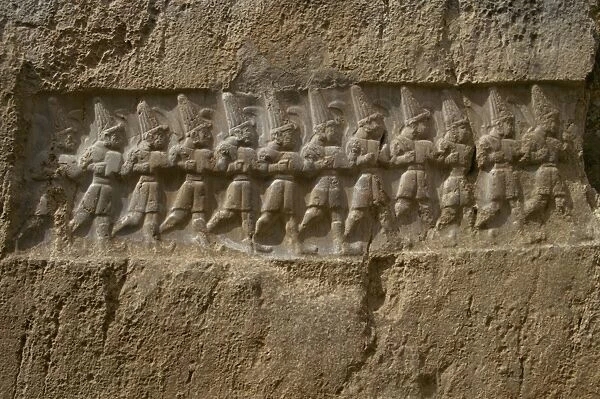 Hittite soldiers, at former capital Hattusas (Hattusha), Vazilikaya near Bogazkale