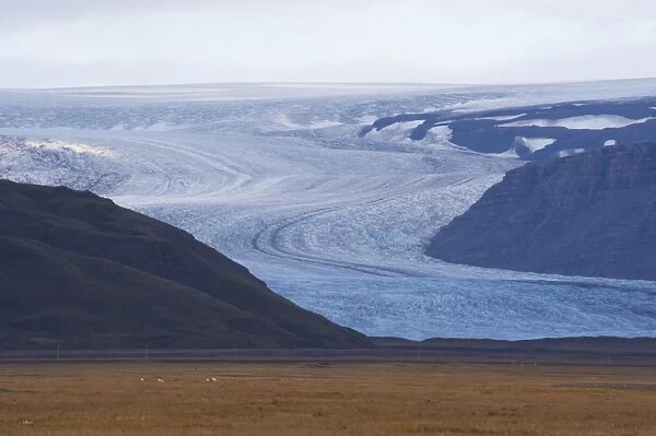 Hoffelsjokull glacier, north of Hofn, East Fjords region (Austurland), Iceland