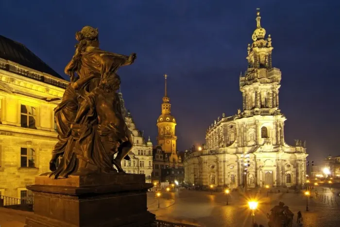 Framed Print : Hofkirche and Palace at Theaterplatz, Dresden, Saxony, Germany, Europe Framed Print : Hofkirche and Palace at Theaterplatz, Dresden, Saxony, Germany, Europe