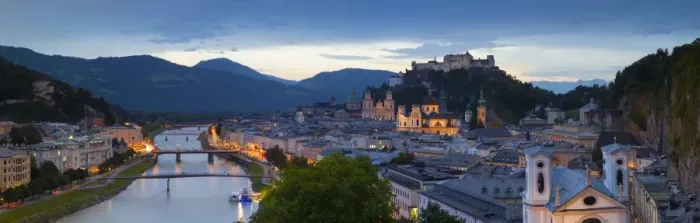 Framed Print : Hohensalzburg Fortress and Alt Stadt illuminated at dusk, Salzburg, Salzburger Land, Austria, Europe Framed Print : Hohensalzburg Fortress and Alt Stadt illuminated at dusk, Salzburg, Salzburger Land, Austria, Europe