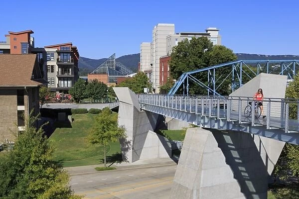 Holmberg Pedestrian Bridge, Bluff View Arts District, Chattanooga, Tennessee, United States of America, North America