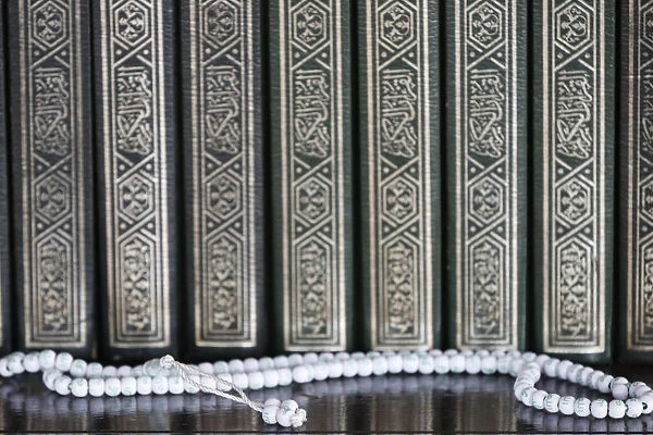 Holy books of Quran and Islamic prayer beads (misbaha), Putra Mosque (Masjid Putra)