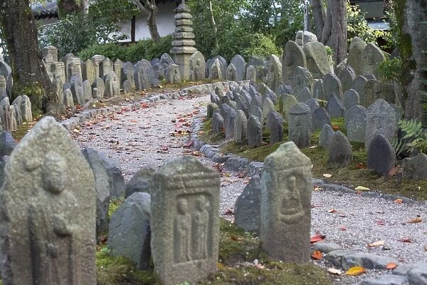 Holy stones at Gangoji Temple, UNESCO World Heritage Site, Nara, Kansai, Japan, Asia