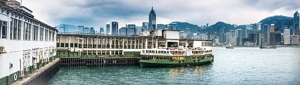 Hong Kong skyline from Star Ferry Terminal, Kowloon, Hong Kong, China, Asia