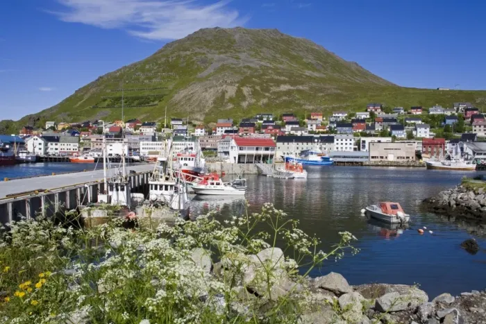 Framed Print : Honningsvag Port, Mageroya Island, Finnmark Region, Arctic Ocean, Norway Framed Print : Honningsvag Port, Mageroya Island, Finnmark Region, Arctic Ocean, Norway
