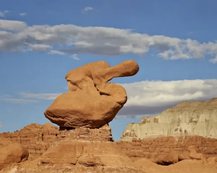 Framed Print : Hoodoo under clouds, Goblin Valley State Park, Utah, United States of America, North America Framed Print : Hoodoo under clouds, Goblin Valley State Park, Utah, United States of America, North America