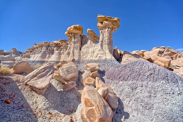 A hoodoo ridge in Devils Playground at Petrified Forest National Park, Arizona, United States of America, North America
