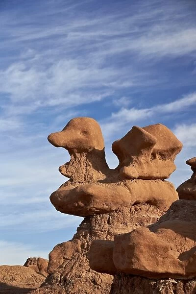 Hoodoo shaped like a duck, Goblin Valley State Park, Utah, United States of America, North America
