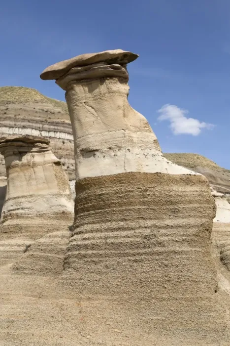 Framed Print : The hoodoos, rock formations formed by the erosion of Bentonite, in the Badlands Framed Print : The hoodoos, rock formations formed by the erosion of Bentonite, in the Badlands