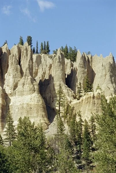 Hoodoos, rock formations, in the Rocky Mountains, British Columbia, Canada