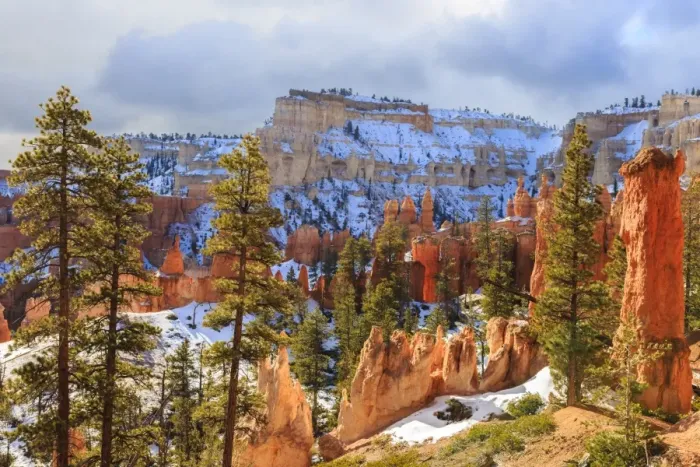 Framed Print : Hoodoos strongly lit by early morning sun with heavy cloud, Peekaboo Loop Trail in winter, Bryce Canyon National Park, Utah, United States of America, North America Framed Print : Hoodoos strongly lit by early morning sun with heavy cloud, Peekaboo Loop Trail in winter, Bryce Canyon National Park, Utah, United States of America, North America