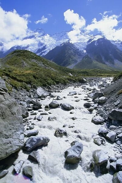 The Hooker River flowing from the Hooker Glacier