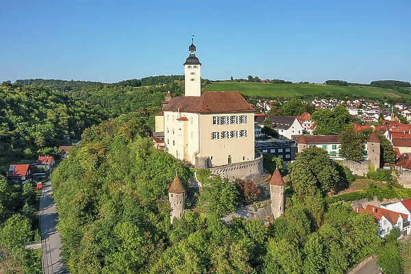 Horneck Castle, Gundelsheim, Neckartal Valley, Odenwald, Burgenstrasse, Baden-Wurttemberg, Germany, Europe