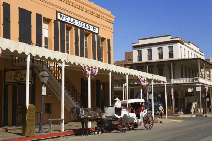 Framed Print : Horse and carriage in Old Town Sacramento, California, United States of America Framed Print : Horse and carriage in Old Town Sacramento, California, United States of America