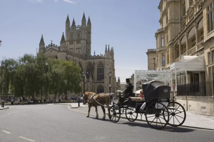 Framed Print : Horse and carriage on way to the Abbey, Bath, Avon, England, United Kingdom, Europe Framed Print : Horse and carriage on way to the Abbey, Bath, Avon, England, United Kingdom, Europe