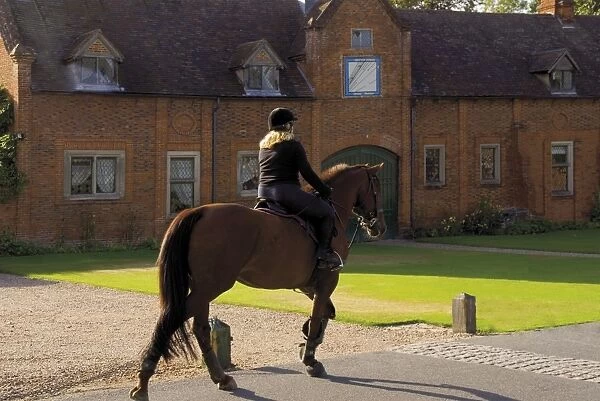 Horse rider, The Packwood House estate, Warwickshire, England, United Kingdom, Europe