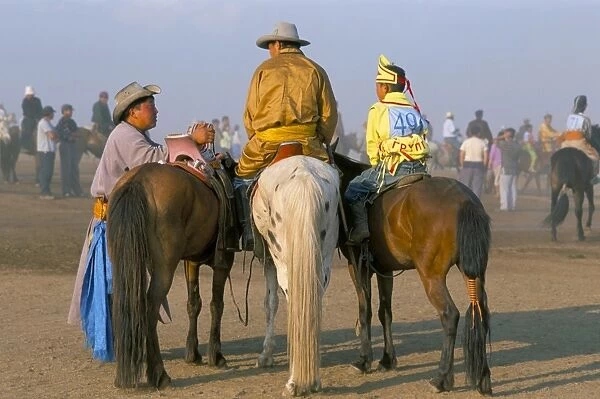 Horse riders before race