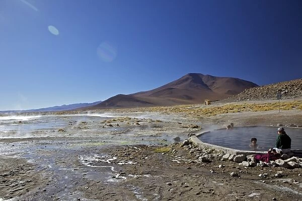 Hot springs and mud pools, Aguas Calientes, Southwest Highlands, Bolivia, South America
