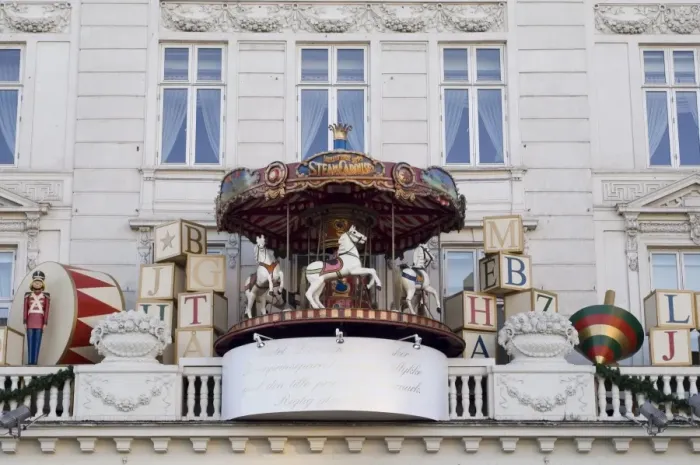 Framed Print : Detail of Hotel d Angleterre at Christmas, Kogens Nytorv, Copenhagen Framed Print : Detail of Hotel d Angleterre at Christmas, Kogens Nytorv, Copenhagen
