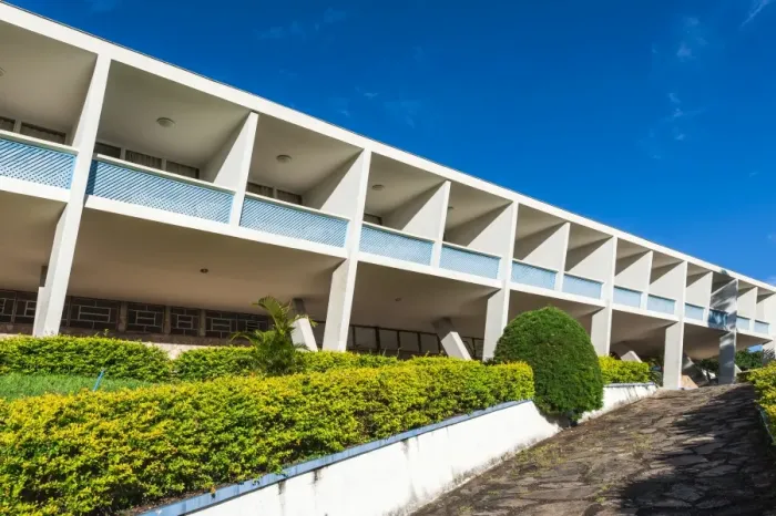 Framed Print : Hotel Tijuco conceived by the famous architect Oscar Niemeyer, Diamantina, Minas Gerais, Brazil, South America Framed Print : Hotel Tijuco conceived by the famous architect Oscar Niemeyer, Diamantina, Minas Gerais, Brazil, South America