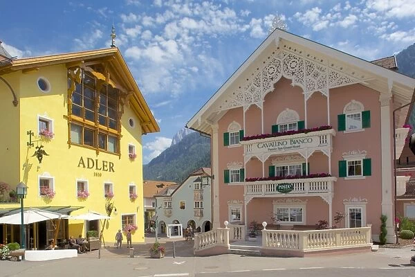 Hotels, Ortisei, Gardena Valley, Bolzano Province, Trentino-Alto Adige  /  South Tyrol, Italian Dolomites, Italy, Europe