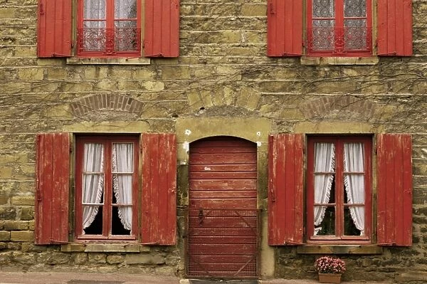 Detail of house, Beaujolais region, Rhone Alpes, France, Europe