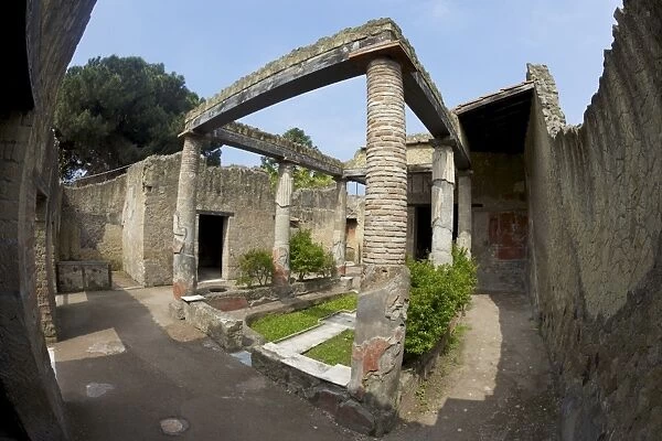 House of Corinthian Atrium, Herculaneum, UNESCO World Heritage Site, Campania