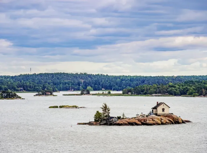 Framed Print : House on the islet near Turku, Finland, Europe Framed Print : House on the islet near Turku, Finland, Europe