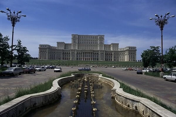 House of the People and Boulevard Unirii, Bucharest, Romania, Europe