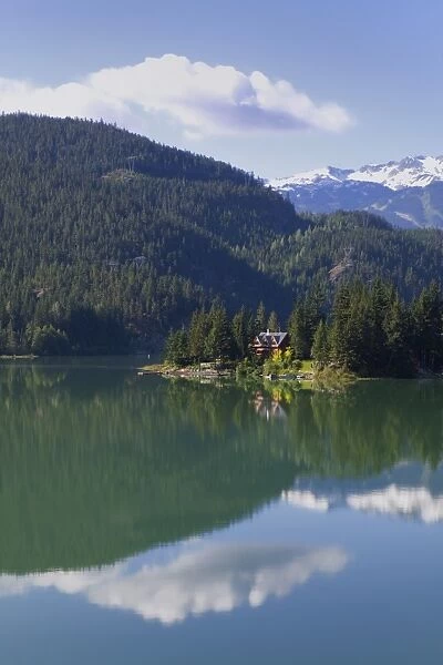 House on the shore of Green Lake, Whistler, British Columbia, Canada, North America