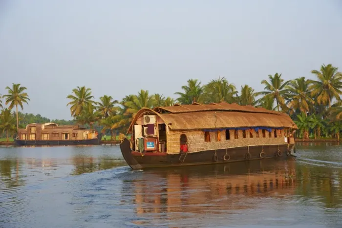 Framed Print : Houseboat for tourists on the backwaters, Allepey, Kerala, India, Asia Framed Print : Houseboat for tourists on the backwaters, Allepey, Kerala, India, Asia