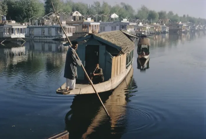 Framed Print : Houseboats on the lake at Srinagar Framed Print : Houseboats on the lake at Srinagar
