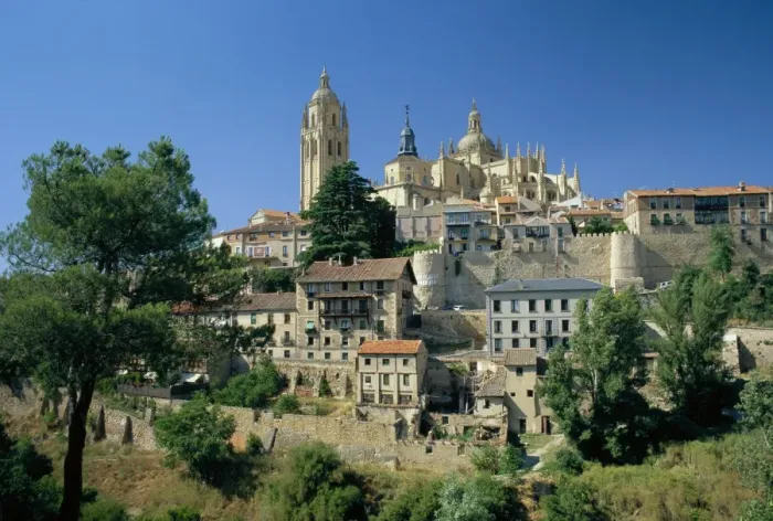 Framed Print : Houses and the cathedral from the south of the city of Segovia Framed Print : Houses and the cathedral from the south of the city of Segovia