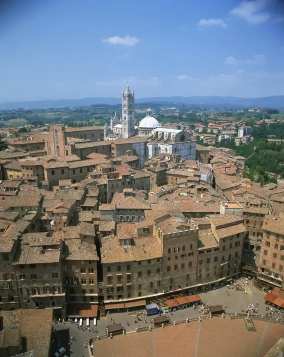 Framed Print : Houses and churches on the skyline of the town of Siena, UNESCO World Heritage Site Framed Print : Houses and churches on the skyline of the town of Siena, UNESCO World Heritage Site