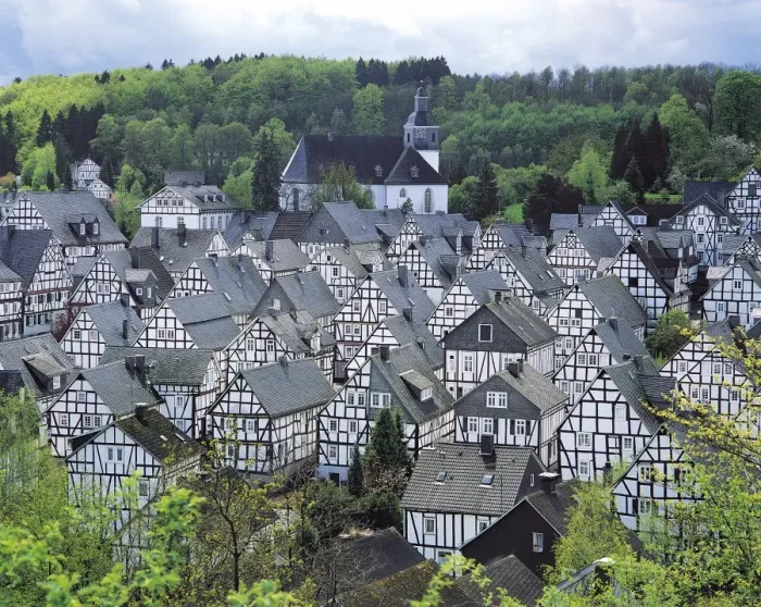 Framed Print : Houses in Freudenberg, Westphalia, Germany Framed Print : Houses in Freudenberg, Westphalia, Germany
