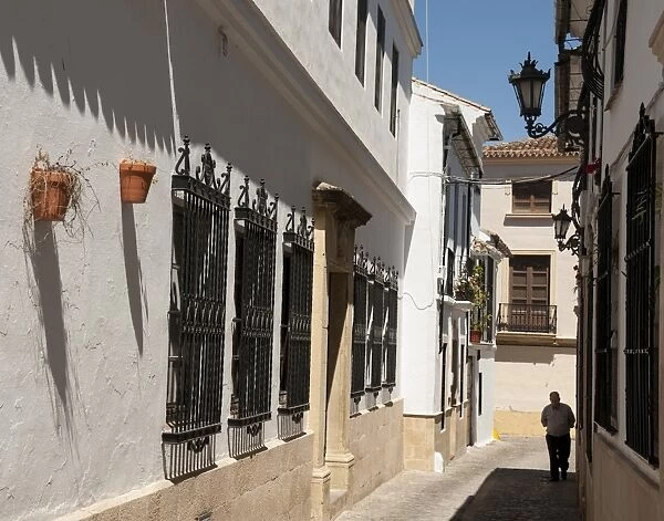 Houses in old quarter, Ronda, Malaga province, Andalucia, Spain, Europe