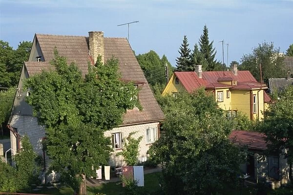 Houses, Parnu, Estonia, Baltic States, Europe
