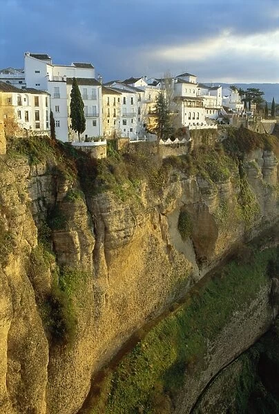 Houses perched on cliffs