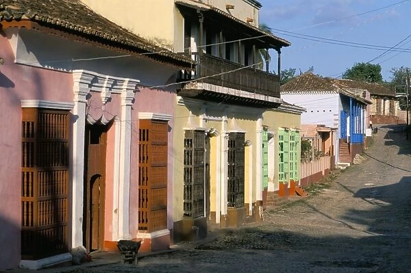 Houses on a street in the colonial city, town of Trinidad, UNESCO World Heritage Site