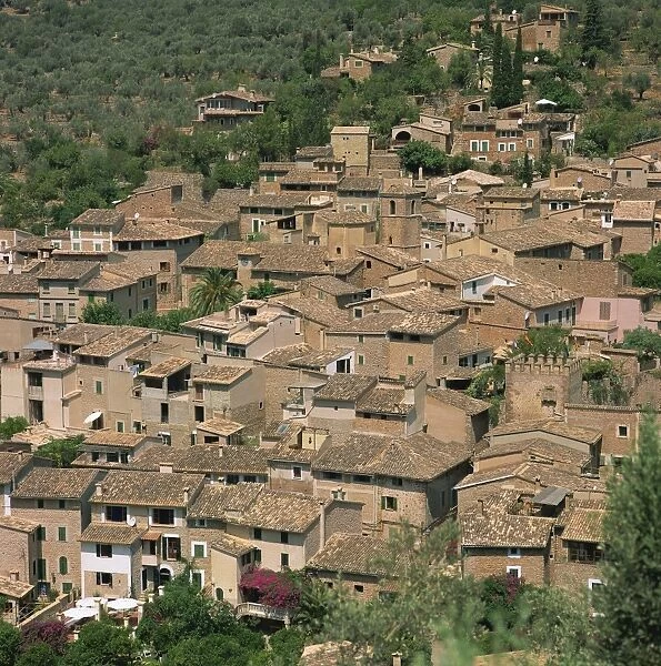 Houses in the village of Fornalutx on Majorca