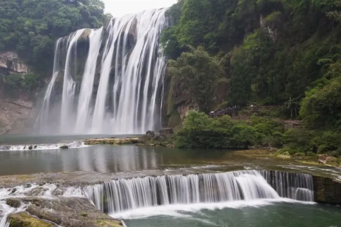 Framed Print : Huangguoshu Waterfall largest in China 81m wide and 74m high, Guizhou Province Framed Print : Huangguoshu Waterfall largest in China 81m wide and 74m high, Guizhou Province