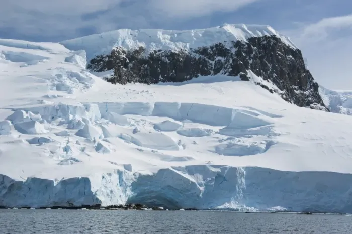 Framed Print : Huge ice shelf on Mikkelson Island, Antarctica, Polar Regions