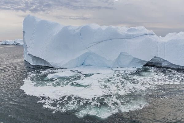 Huge icebergs calving from the Ilulissat Glacier, UNESCO World Heritage Site, Ilulissat, Greenland, Polar Regions