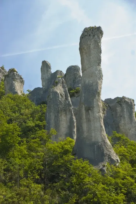 Framed Print : Huge stone towers in the Ucka Canyon, Istria, Croatia, Europe Framed Print : Huge stone towers in the Ucka Canyon, Istria, Croatia, Europe