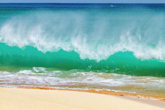 Framed Print : Huge waves breaking on the beach at Ascension Island in the Tropical Atlantic Ocean, South Atlantic Ocean