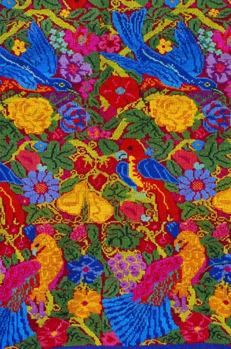 Framed Print : Huipil cloth pattern Framed Print : Huipil cloth pattern