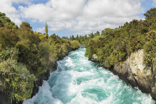 Huka Falls Waterfall, Waikato River, Taupo District, North Island, New Zealand, Pacific