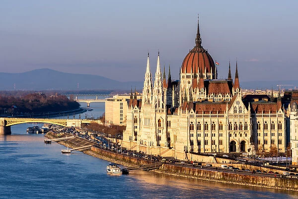The Hungarian Parliament on the River Danube, UNESCO World Heritage Site, Budapest